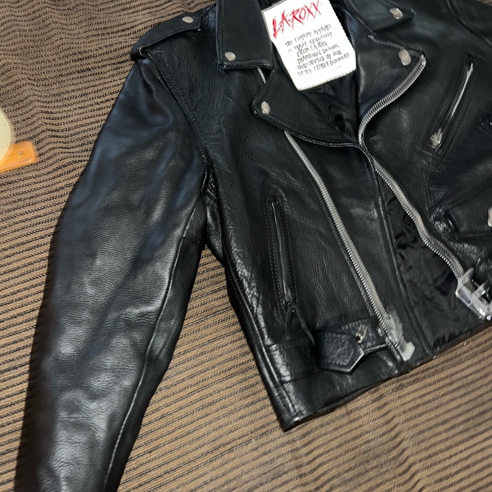 Black Leather Performance Jacket - image 2